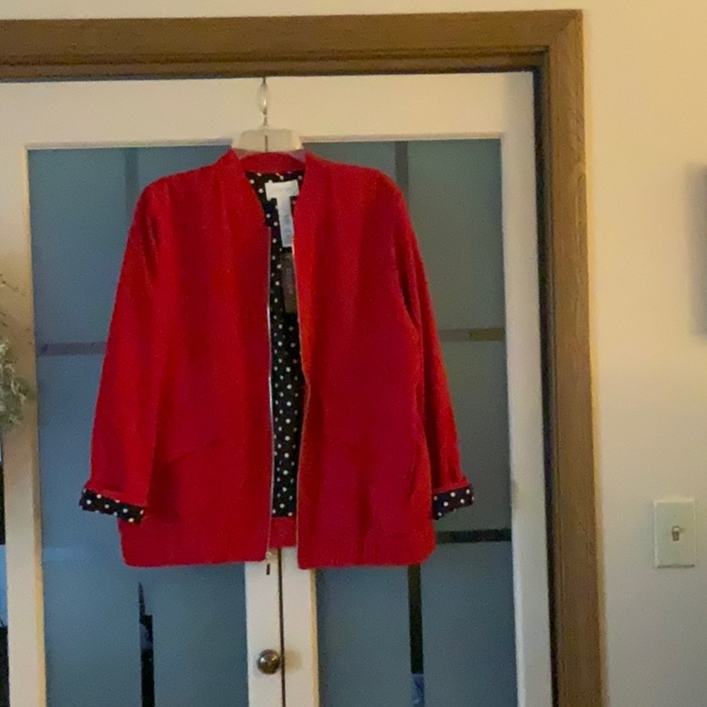 Brand new Chicos red jacket